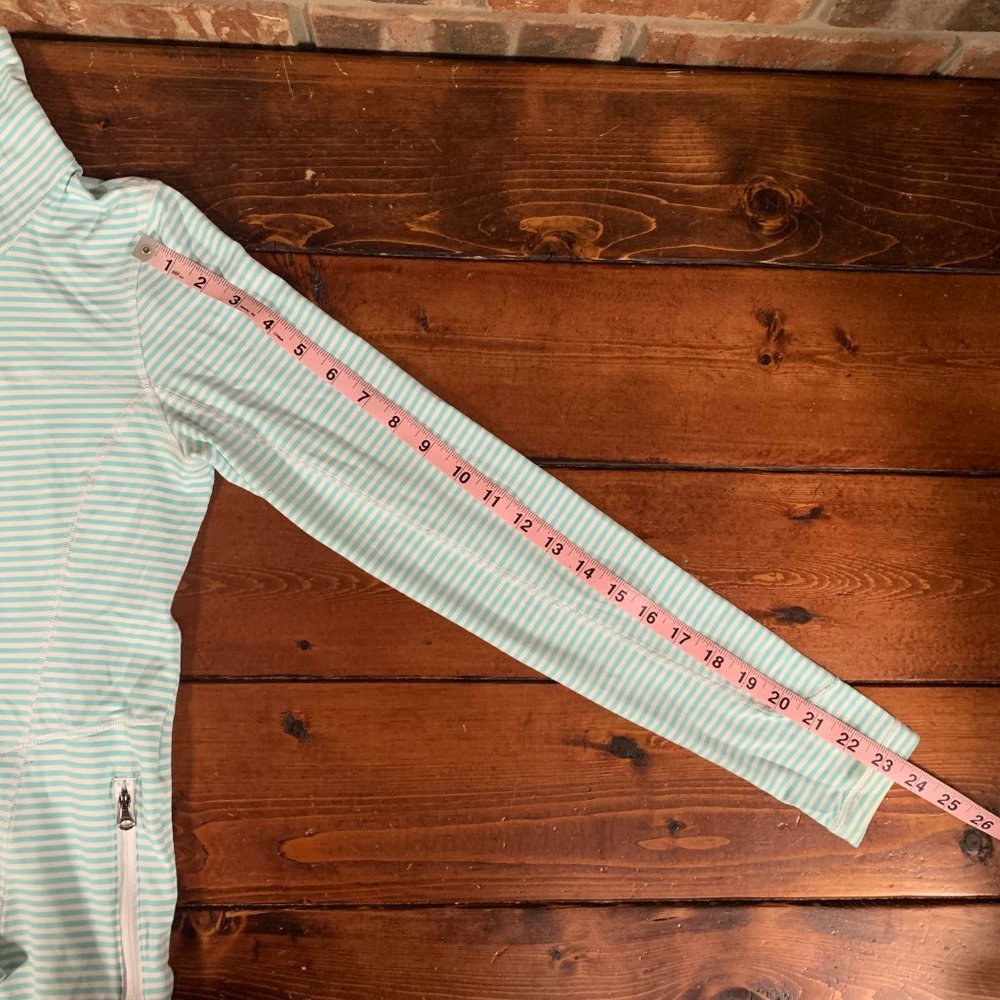 Lole Essential X-Small Blue & White Stripe UPF 50 Full Zip Cardigan Jacket EUC - Picture 12 of 12
